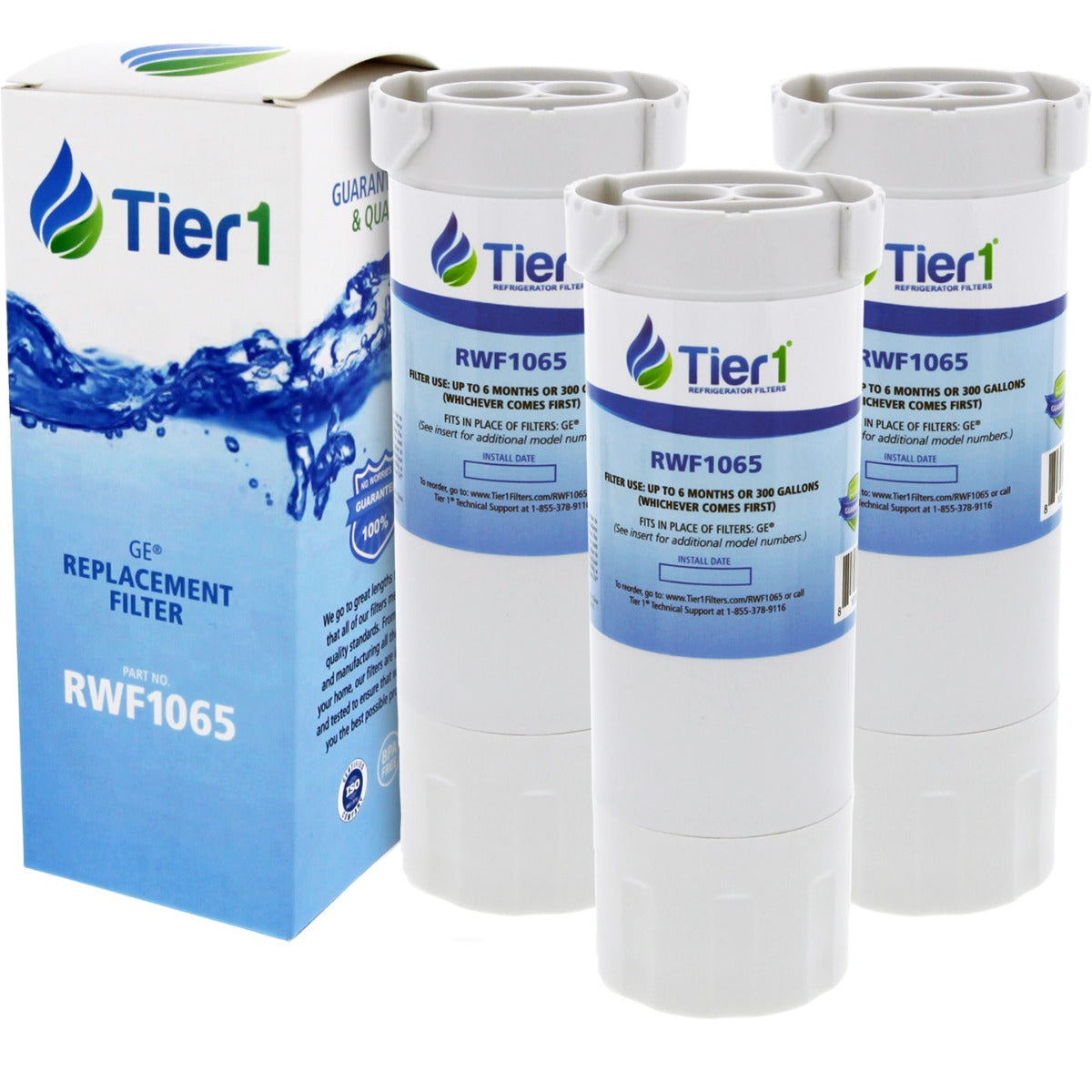 XWF GE Comparable Refrigerator Water Filter By Tier1 (No Chip)