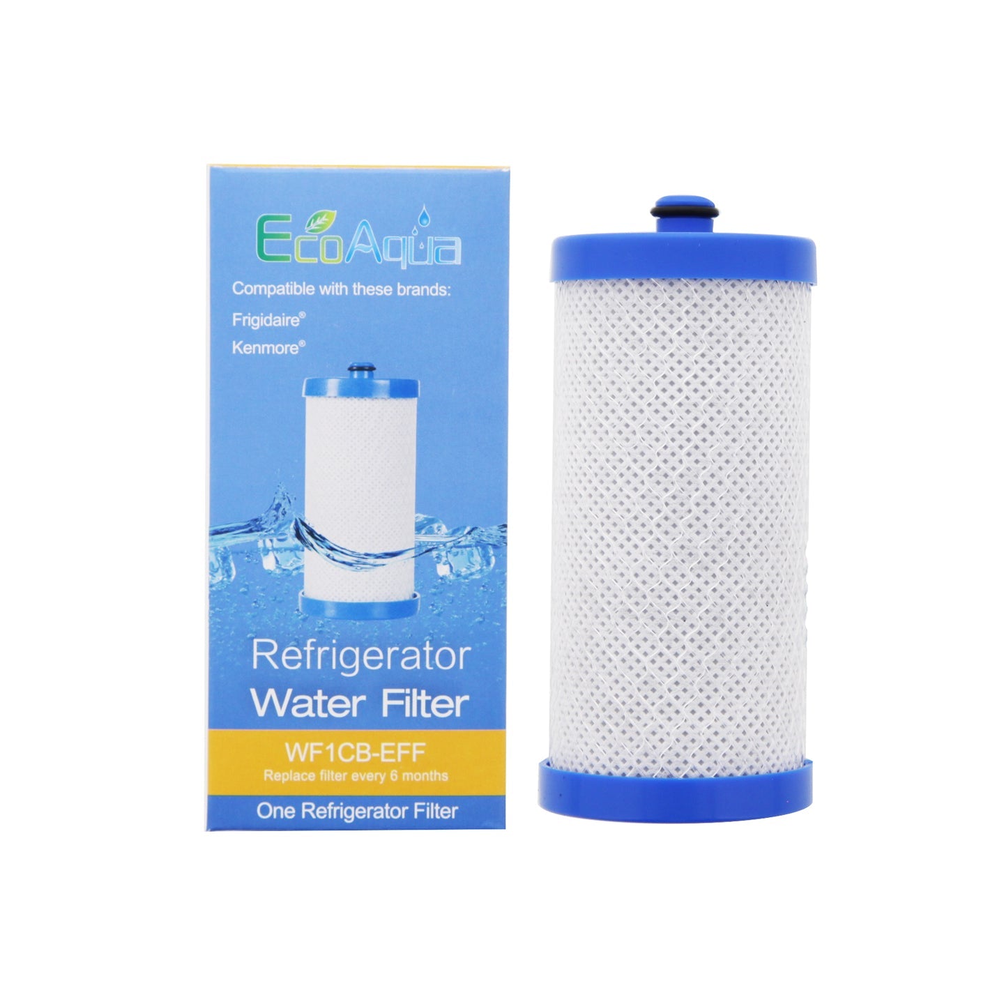 Frigidaire WFCB/WF1CB Comparable Refrigerator Filter by EcoAqua (WF1CB-EFF)