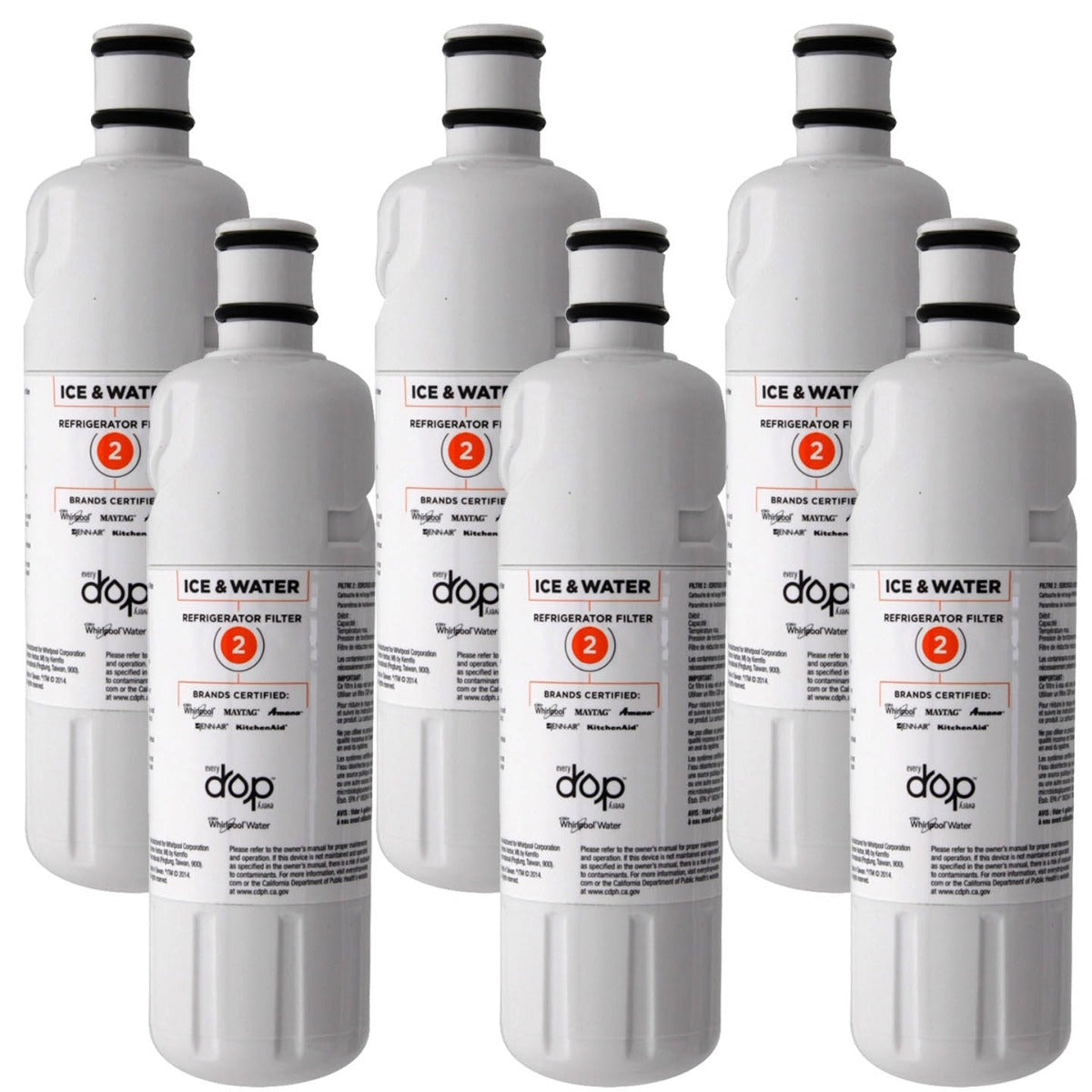 Whirlpool W10413645A | EveryDrop EDR2RXD1 (Filter 2) Fridge Filter