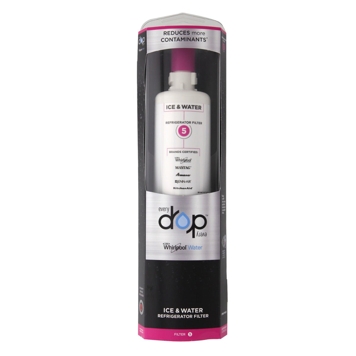 Whirlpool 4396508 and 4396510 are now EveryDrop EDR5RXD1 (Filter 5) Ice and Water Refrigerator Filter