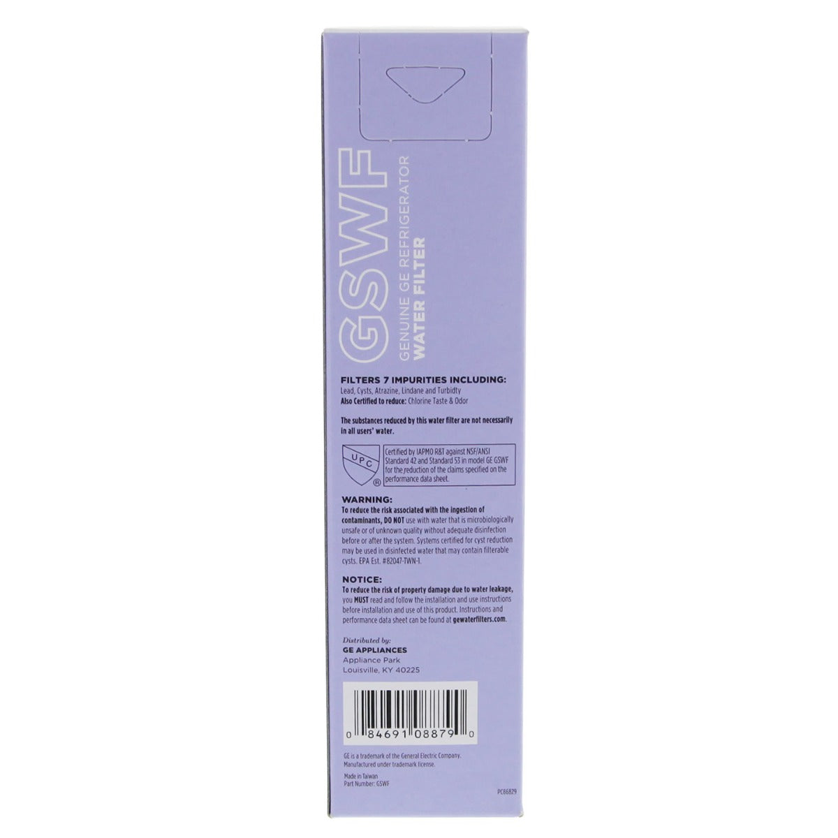GSWF GE SmartWater Slim Refrigerator Water Filter