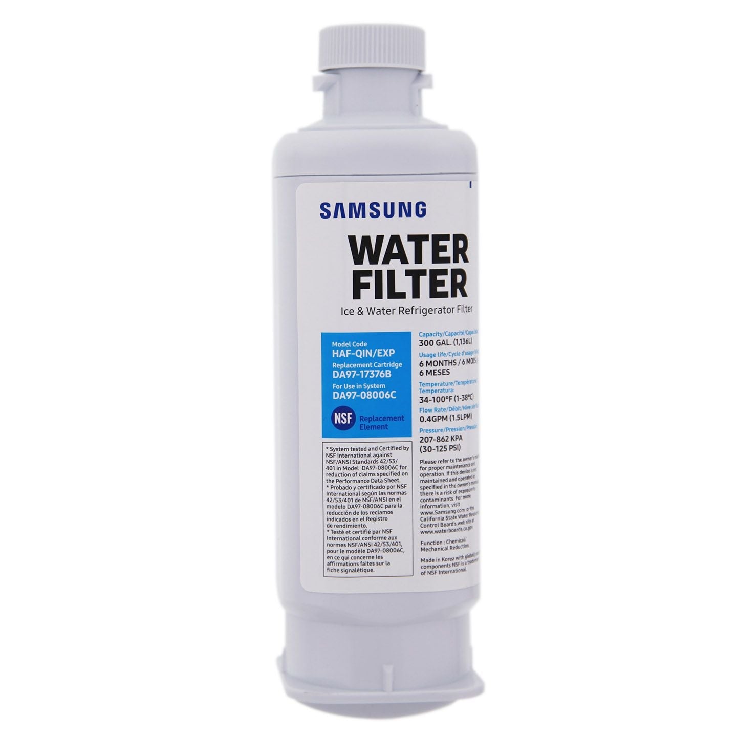 DA97-17376B/HAF-QIN Samsung Refrigerator Water Filter