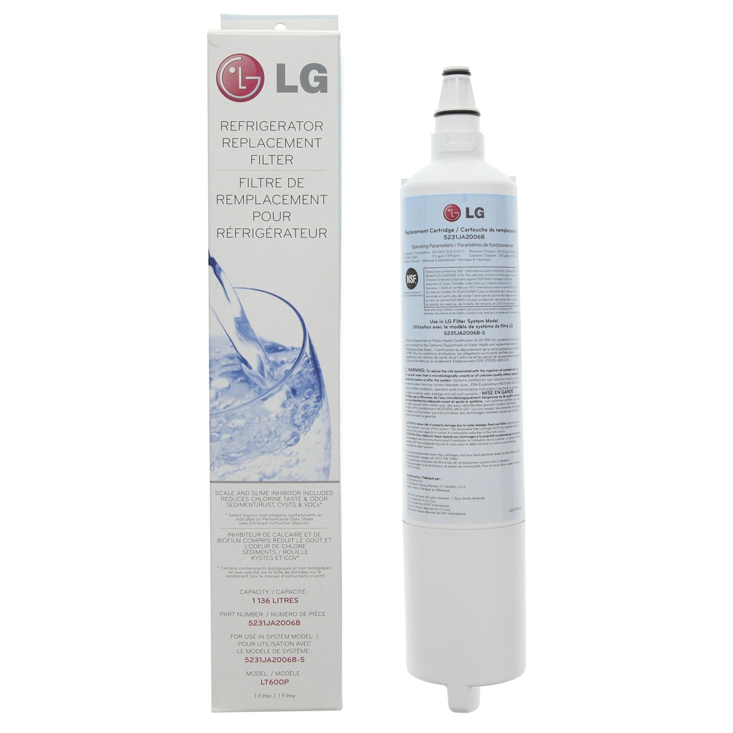 5231JA2006F / LT600P LG Refrigerator Water Filter