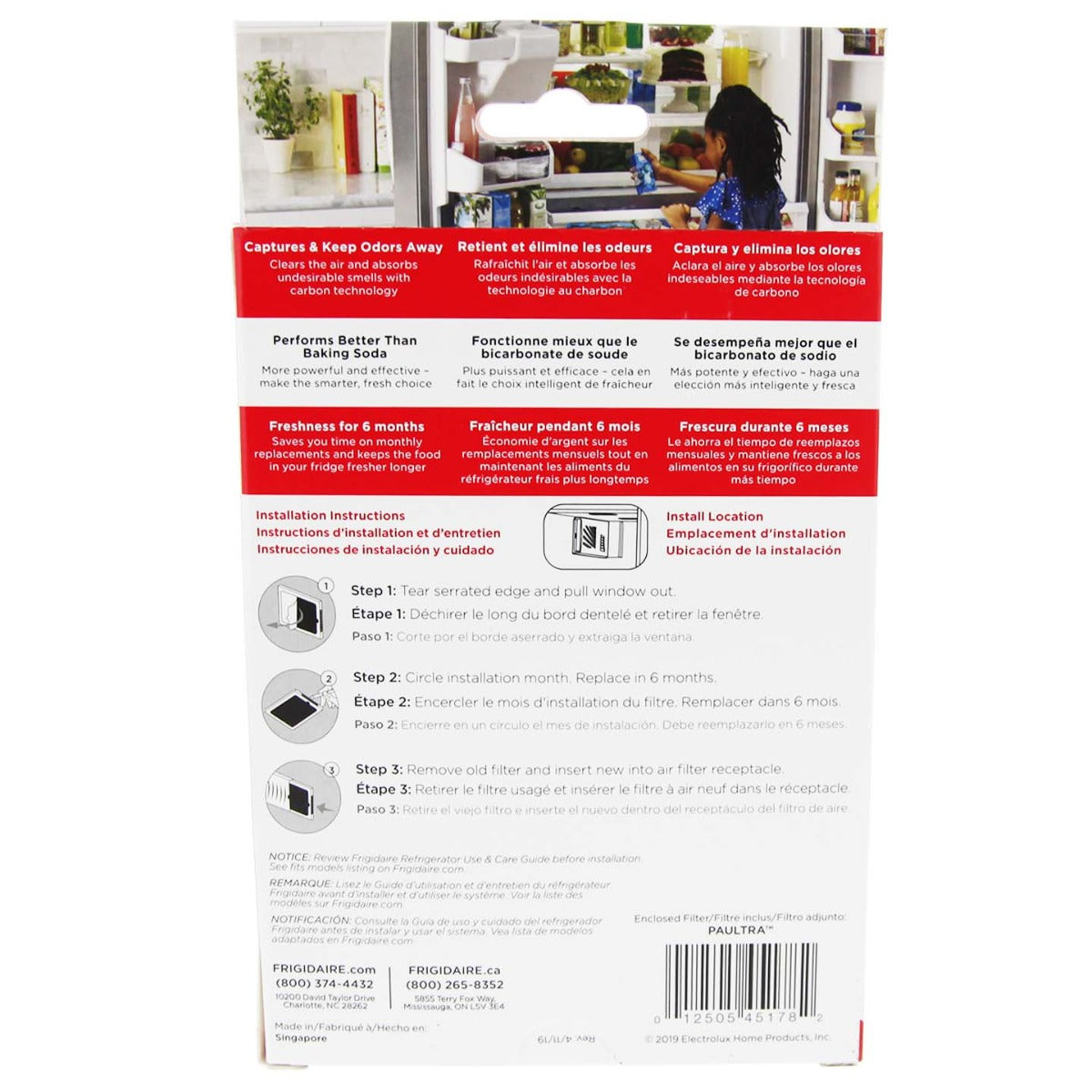 PAULTRA Frigidaire Refrigerator Air Filter