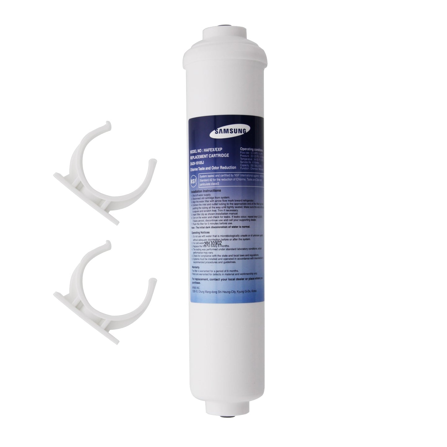 DA29-10105J Samsung Inline Refrigerator Water Filter