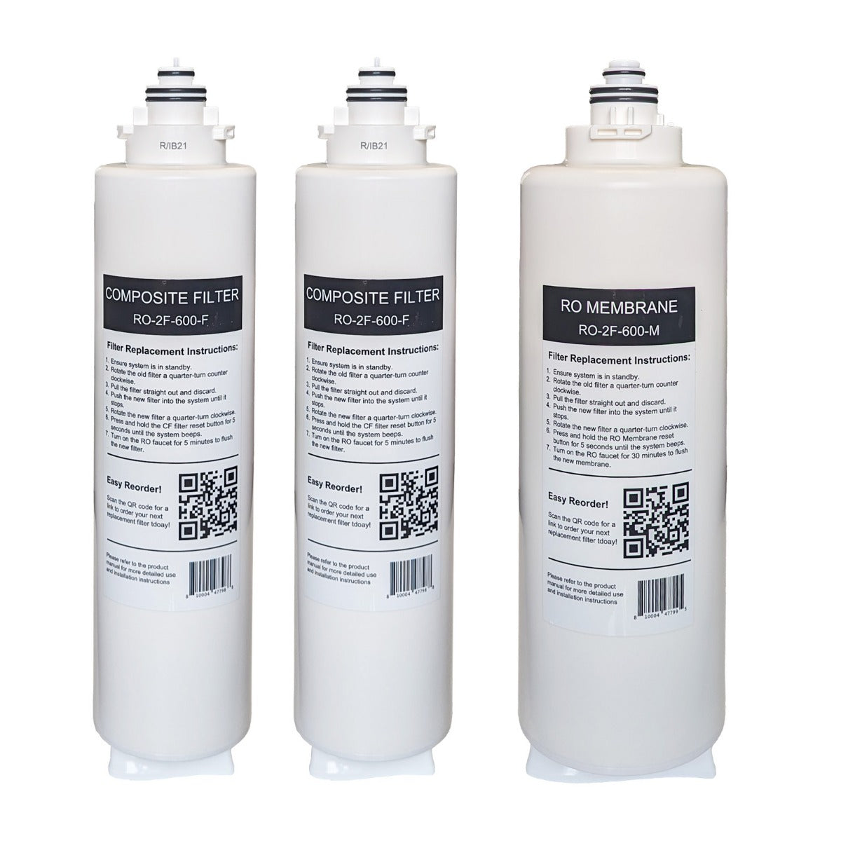 Replacement filter set for USWF RO-2F-600 tankless Reverse Osmosis System - DiscountFilterStore.com