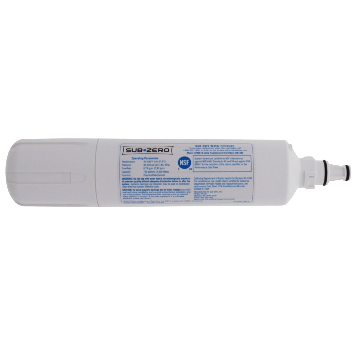 4204490 Sub-Zero Refrigerator Water Filter