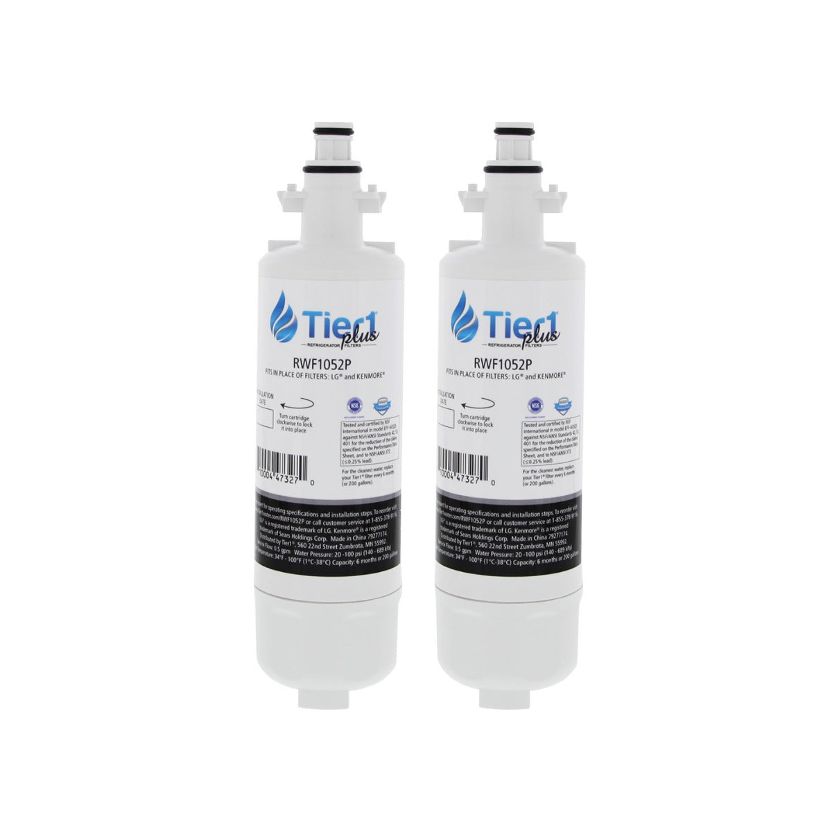 LT700P LG Comparable Lead and Mercury Reducing Refrigerator Water Filter By Tier1 Plus