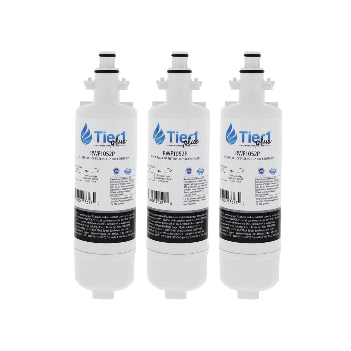 LT700P LG Comparable Lead and Mercury Reducing Refrigerator Water Filter By Tier1 Plus