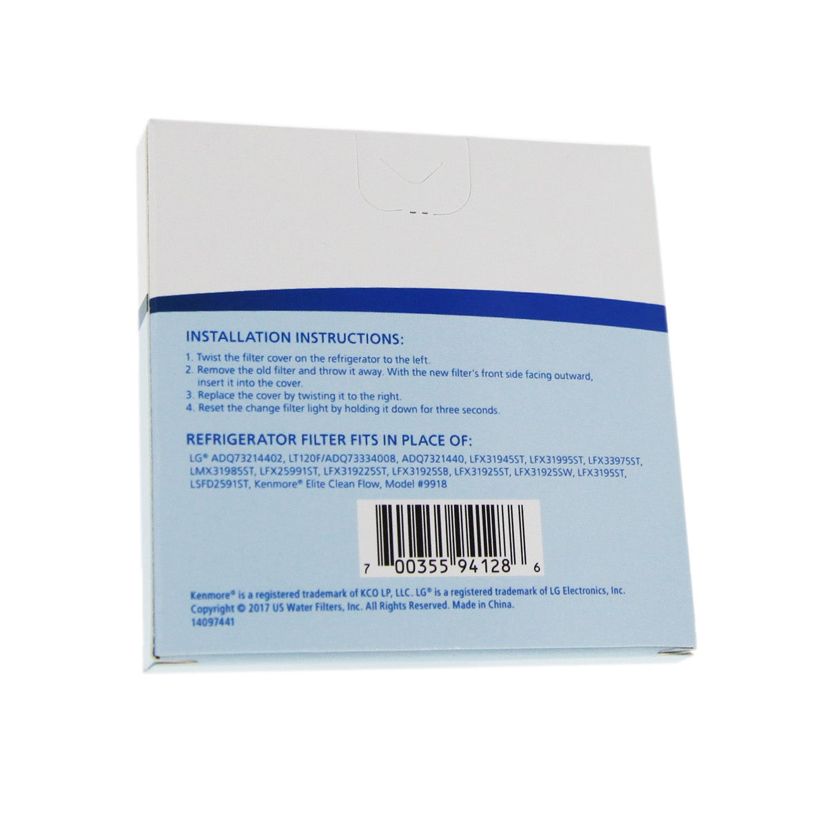 LT120F LG Refrigerator Air Filter: Comparable Replacement by Tier1