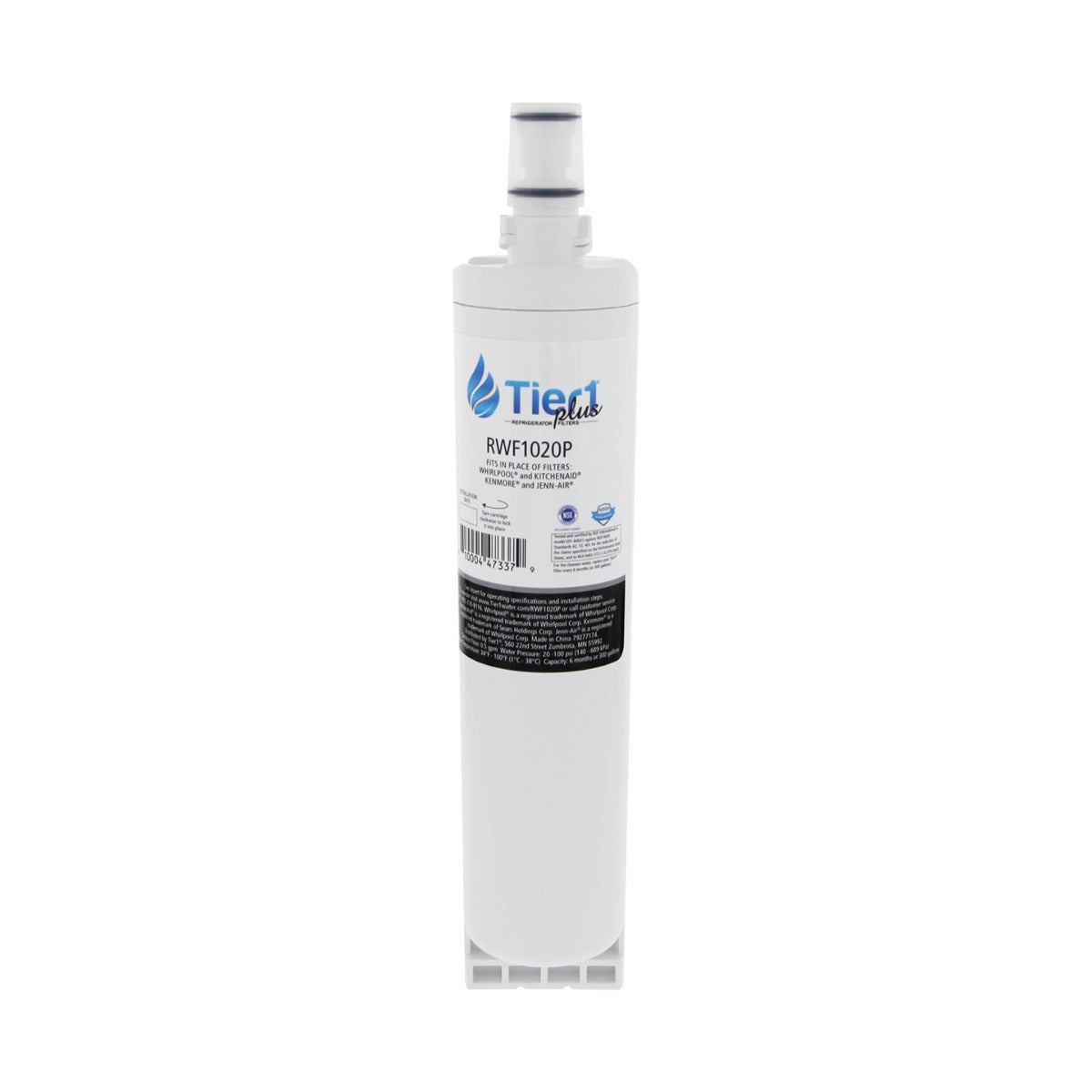EDR5RXD1 EveryDrop 4396508/4396510 Whirlpool Comparable Lead and Mercury Reducing Refrigerator Water Filter By Tier1 Plus