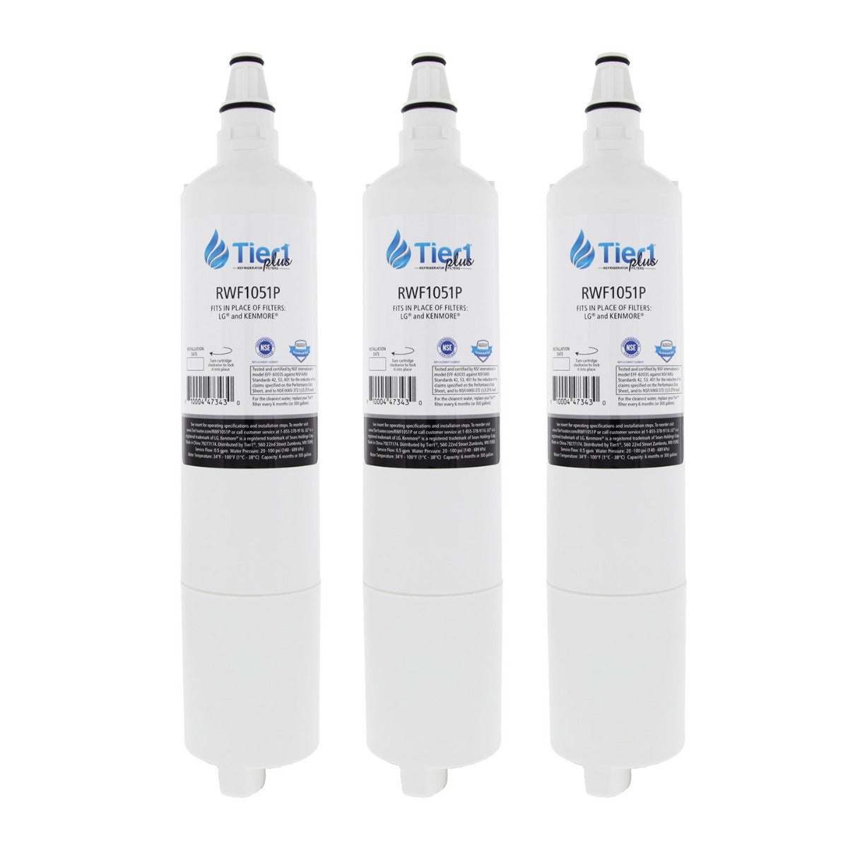 5231JA2006A / LT600P LG Comparable Lead and Mercury Reducing Refrigerator Water Filter By Tier1 Plus