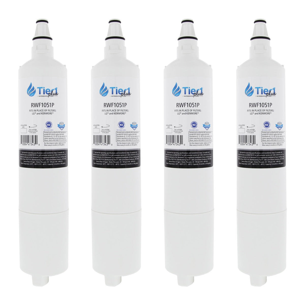 5231JA2006A / LT600P LG Comparable Lead and Mercury Reducing Refrigerator Water Filter By Tier1 Plus