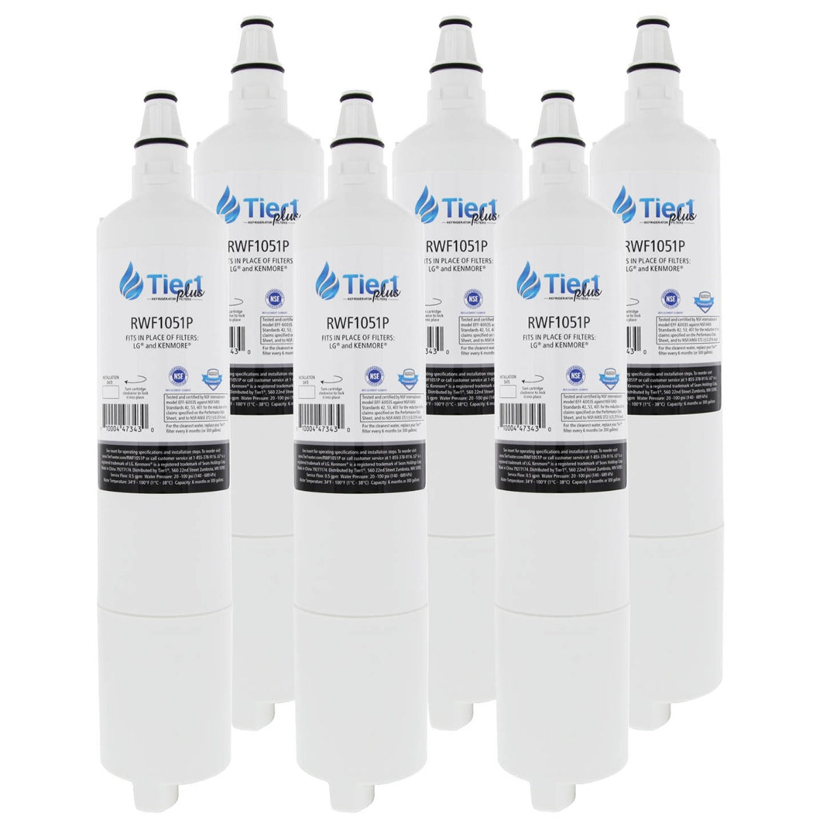 5231JA2006A / LT600P LG Comparable Lead and Mercury Reducing Refrigerator Water Filter By Tier1 Plus
