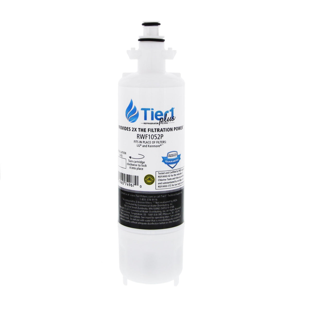 LT700P LG Comparable Lead and Mercury Reducing Refrigerator Water Filter By Tier1 Plus