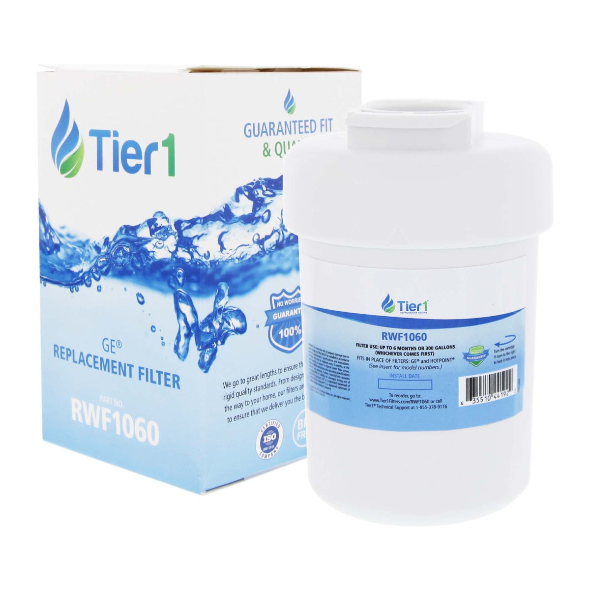 GE MWF & Odorfilter Comparables Refrigerator Water & Air Filter Combo by Tier1