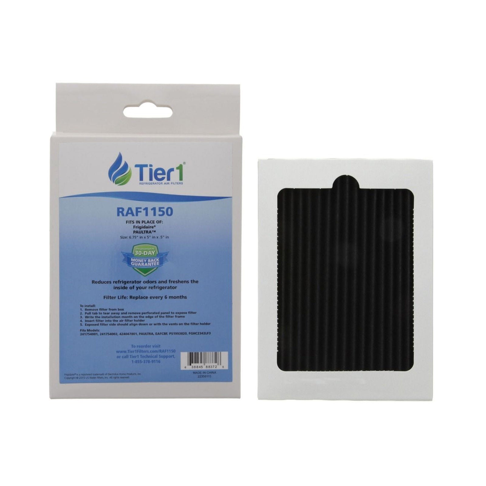 Paultra Frigidaire and EAFCBF Electrolux Comparable Refrigerator Air Filter by Tier1