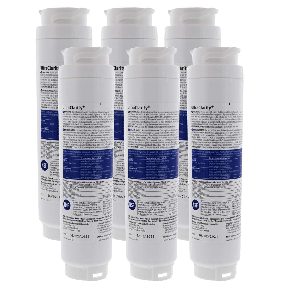 9000 077104 Bosch UltraClarity REPLFLTR10 Refrigerator Water Filter